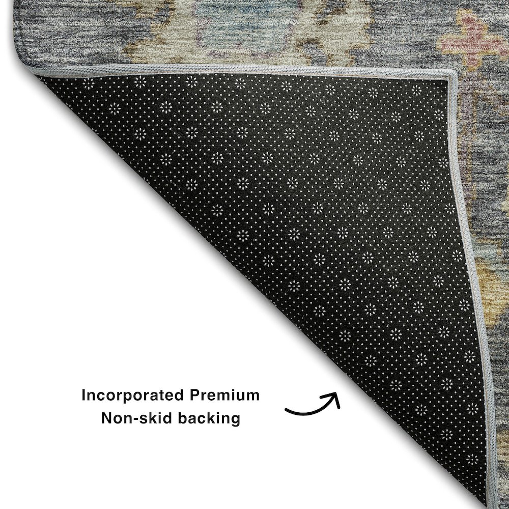 Premium Machine Washable Mayfield AMF1108 Blue 9' x 12' Rug. Picture 2