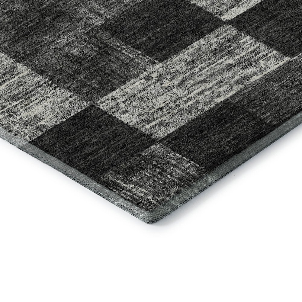 Premium Machine Washable Mayfield AMF1139 Black 9' x 12' Rug. Picture 3