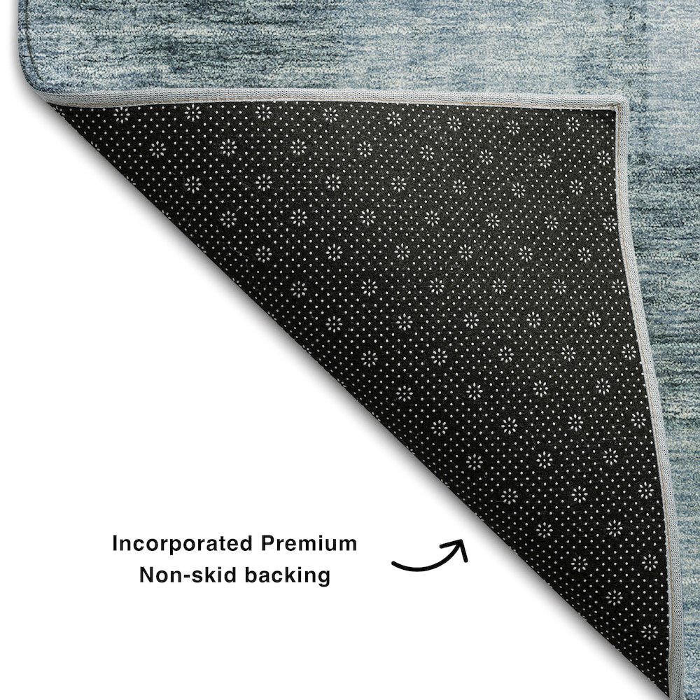 Premium Machine Washable Mayfield AMF1139 Denim 9' x 12' Rug. Picture 2