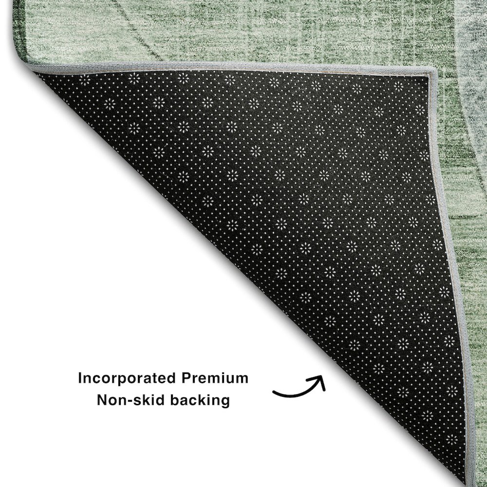 Premium Machine Washable Mayfield AMF1140 Seafoam 9' x 12' Rug. Picture 2