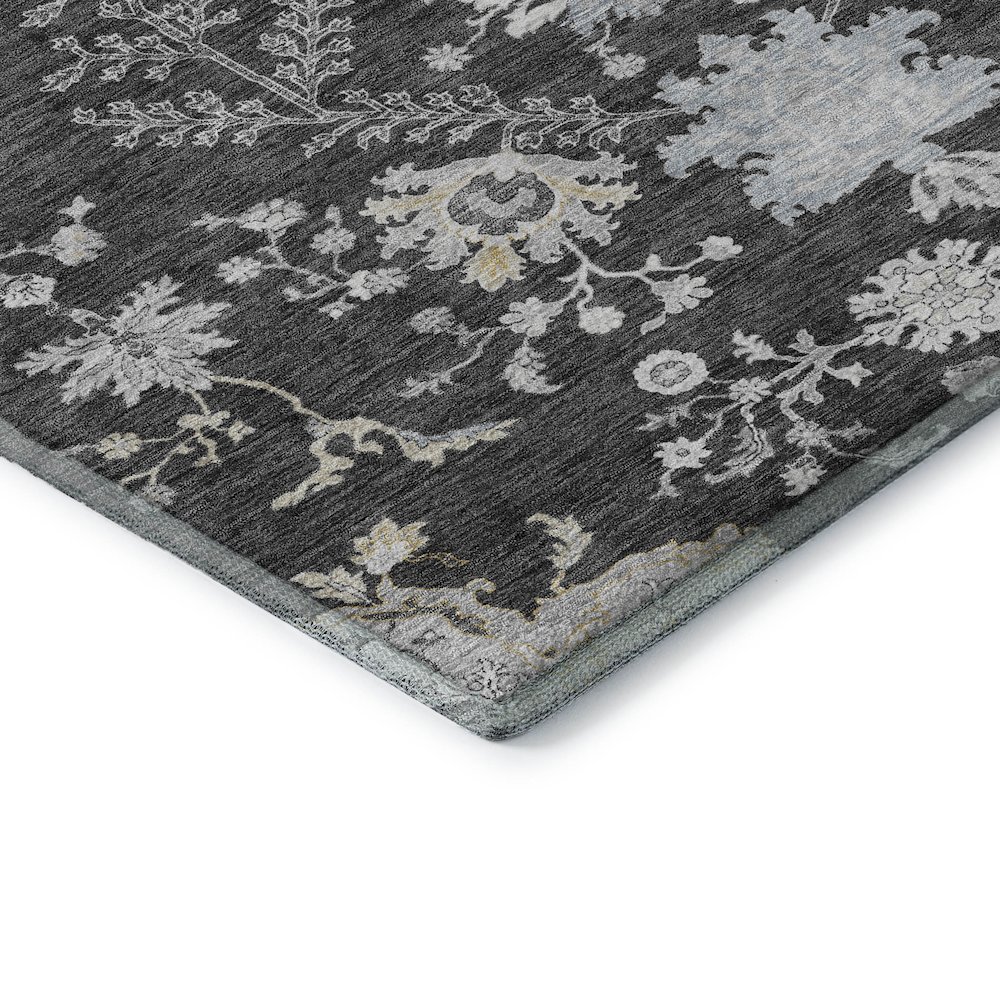 Premium Machine Washable Mayfield AMF1156 Charcoal 9' x 12' Rug. Picture 3