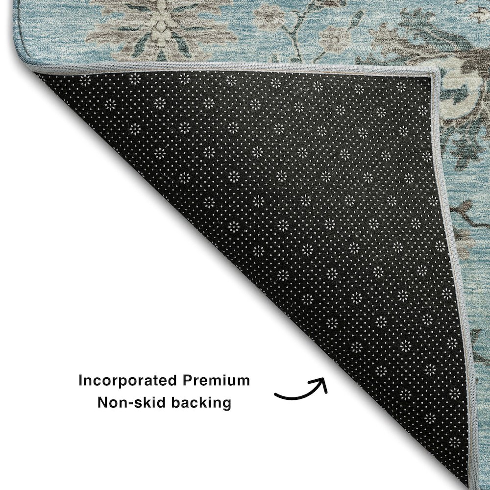 Premium Machine Washable Mayfield AMF1156 Sky 9' x 12' Rug. Picture 2