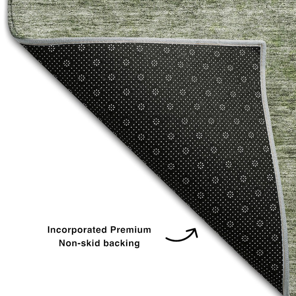 Premium Machine Washable Mayfield AMF1170 Olive 9' x 12' Rug. Picture 2