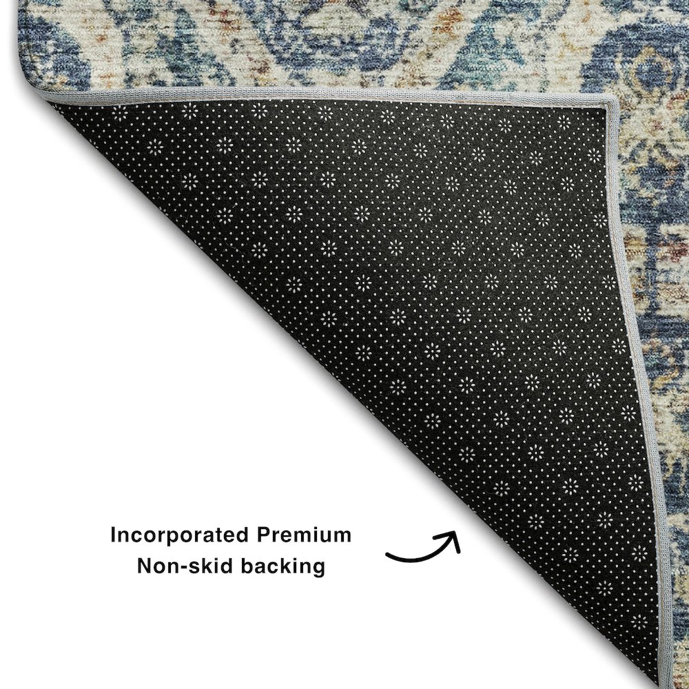 Premium Machine Washable Mayfield AMF1181 Denim 9' x 12' Rug. Picture 2