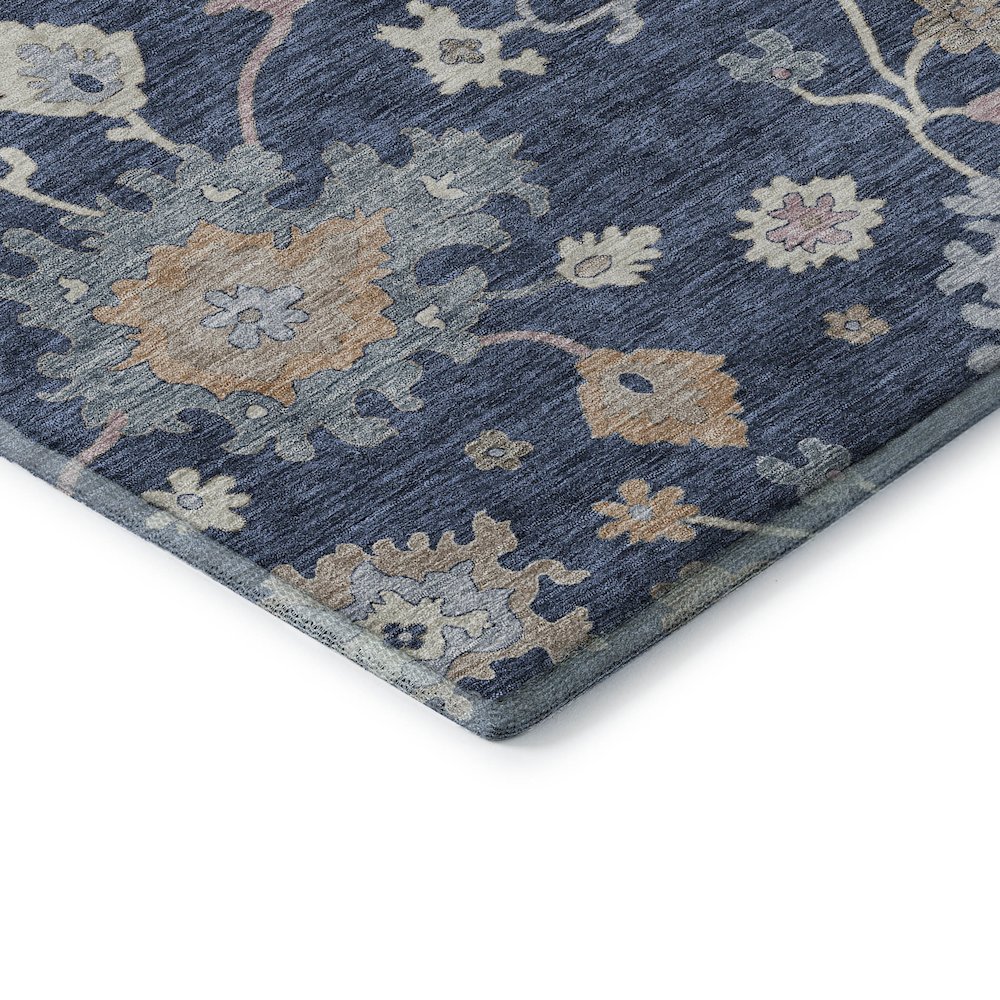 Premium Machine Washable Mayfield AMF1218 Navy 9' x 12' Rug. Picture 3