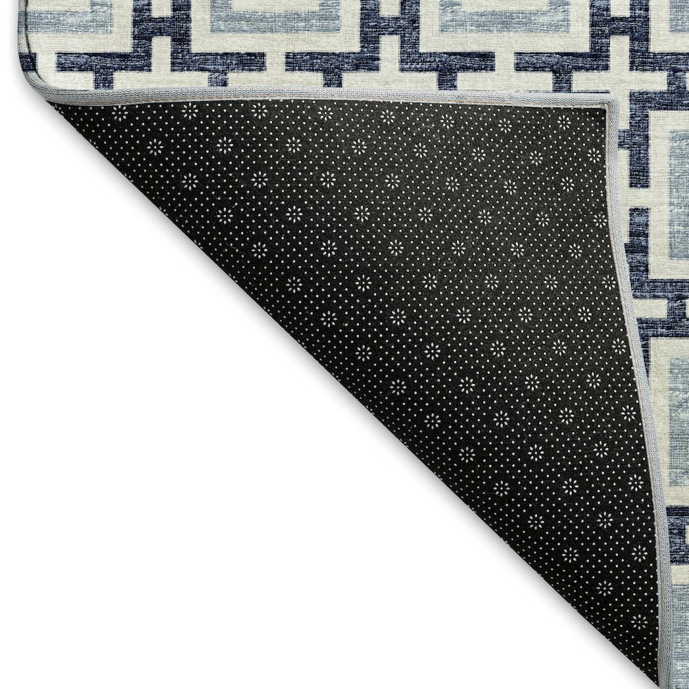 Premium Machine Washable Mayfield  Navy 9' x 12' Rug. Picture 2