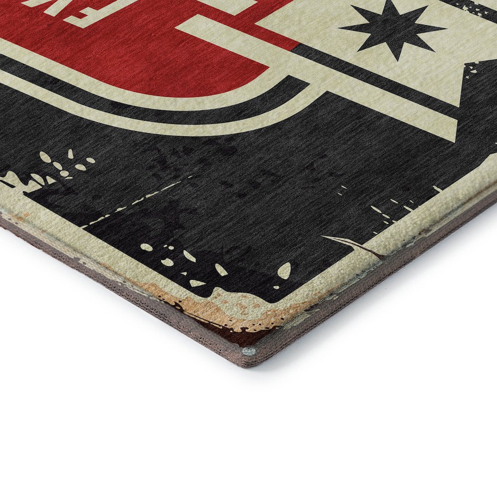 Premium Machine Washable Mayfield  Midnight 9' x 12' Rug. Picture 3
