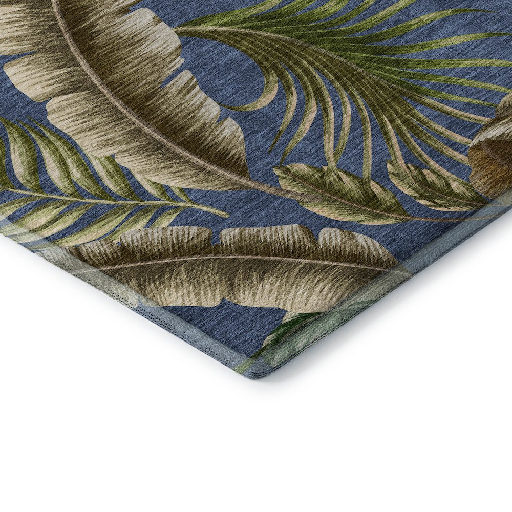 Premium Machine Washable Mayfield  Blue 9' x 12' Rug. Picture 3