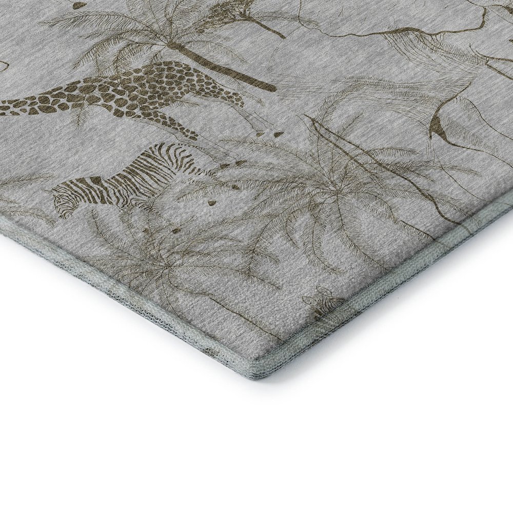 Premium Machine Washable Mayfield  Fog 9' x 12' Rug. Picture 3