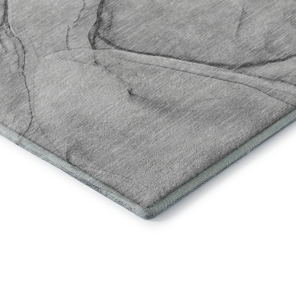 Premium Machine Washable Mayfield  Gray 9' x 12' Rug. Picture 3
