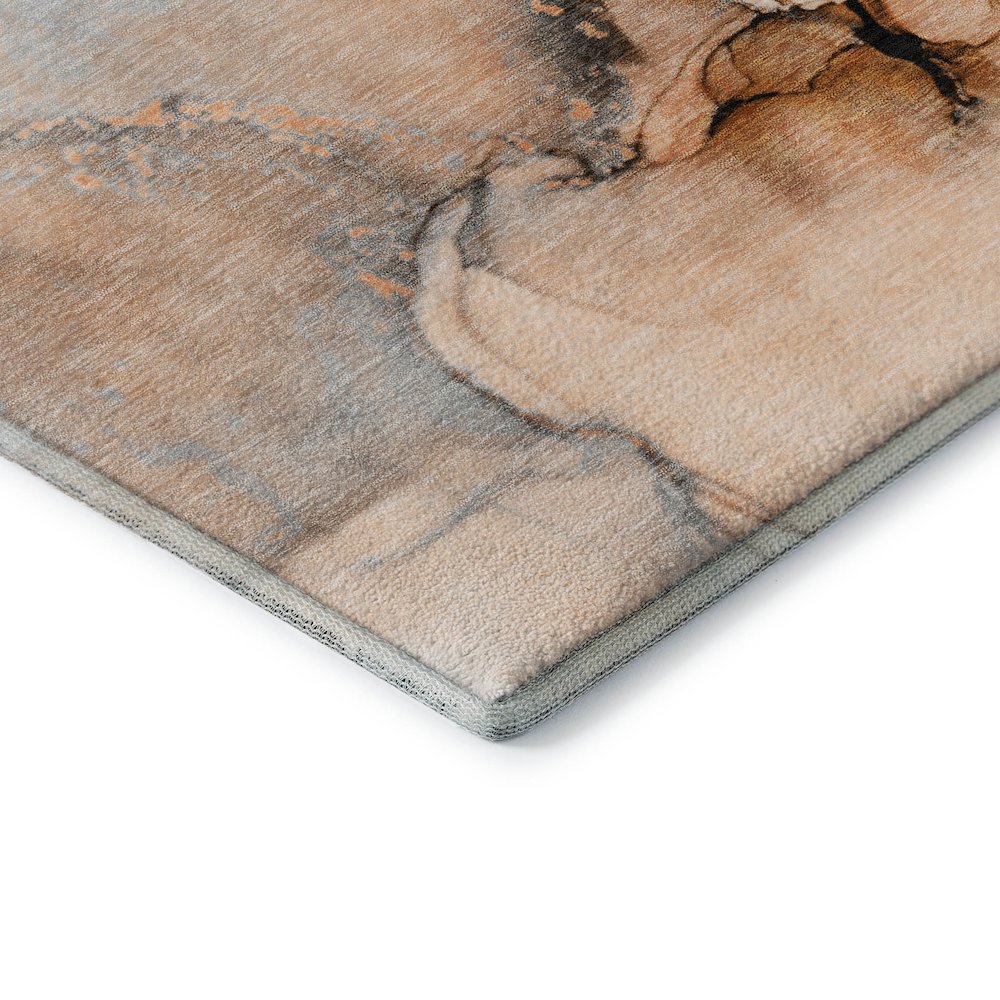 Premium Machine Washable Mayfield  Orange 9' x 12' Rug. Picture 3
