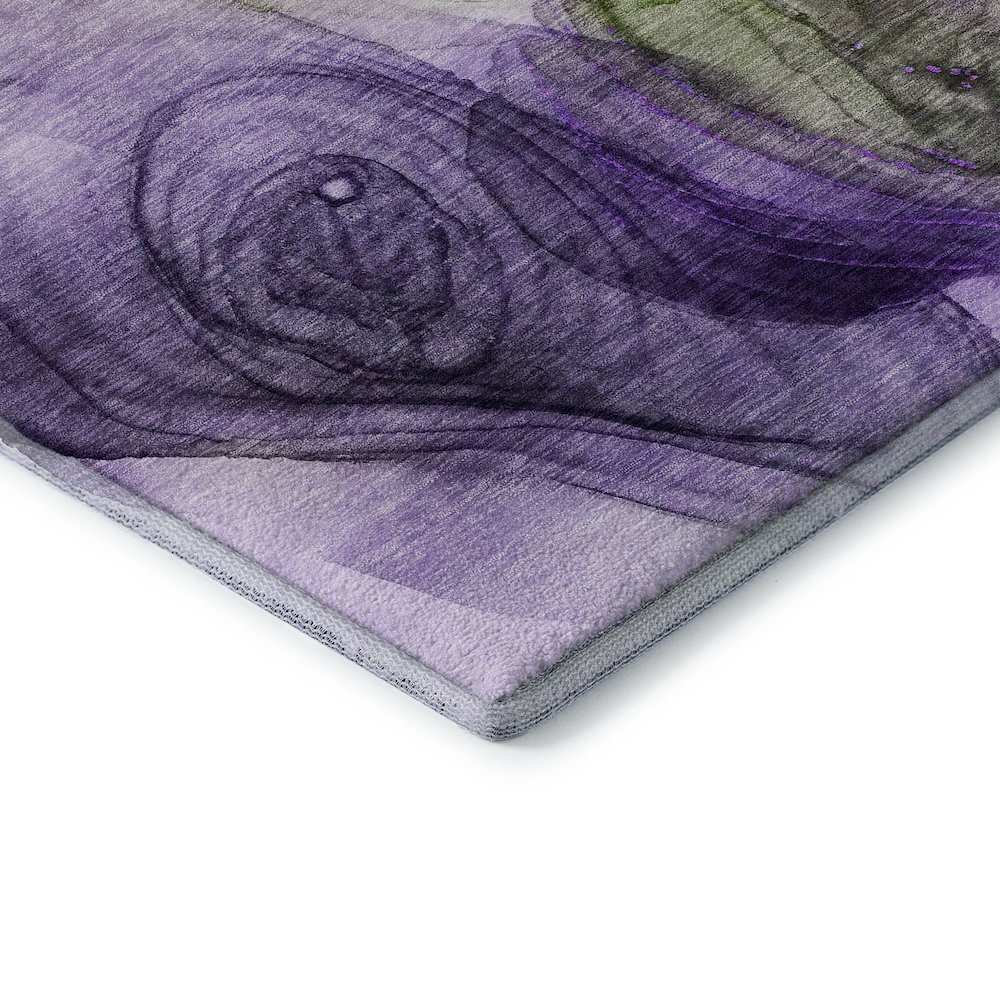 Premium Machine Washable Mayfield  Purple 9' x 12' Rug. Picture 3