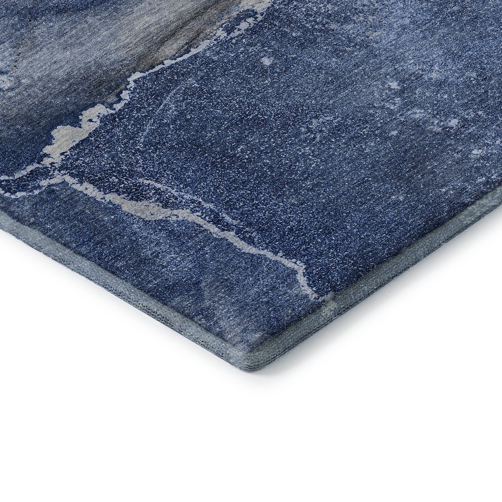 Premium Machine Washable Mayfield  Navy 9' x 12' Rug. Picture 3