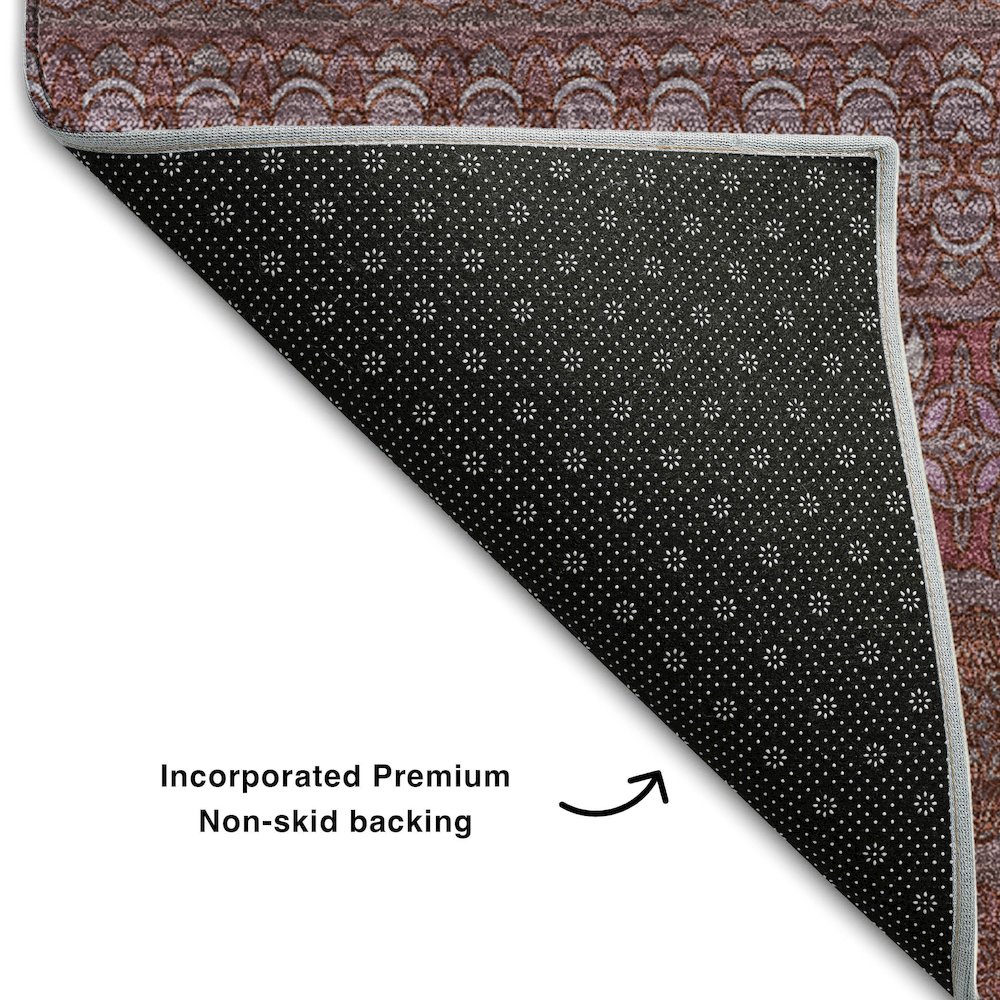 Premium Machine Washable Mayfield  Merlot 9' x 12' Rug. Picture 2