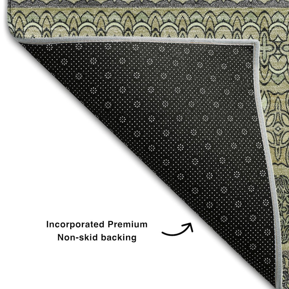 Premium Machine Washable Mayfield  Sage 9' x 12' Rug. Picture 2