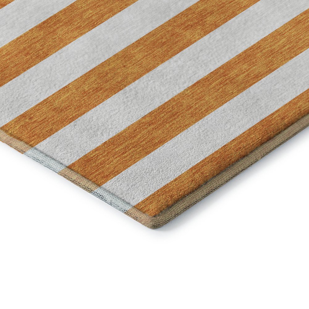 Premium Machine Washable Mayfield  Orange 9' x 12' Rug. Picture 3