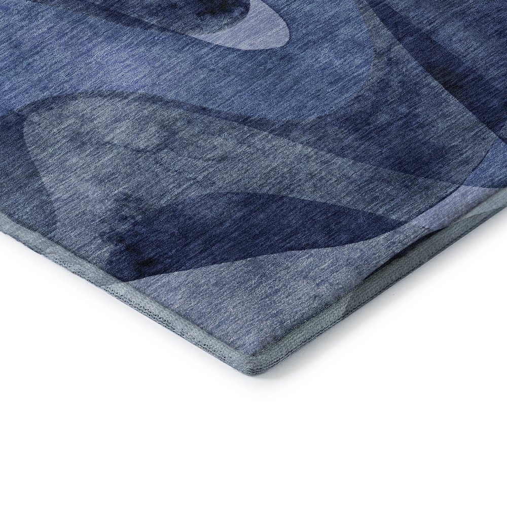 Premium Machine Washable Mayfield  Navy 9' x 12' Rug. Picture 3