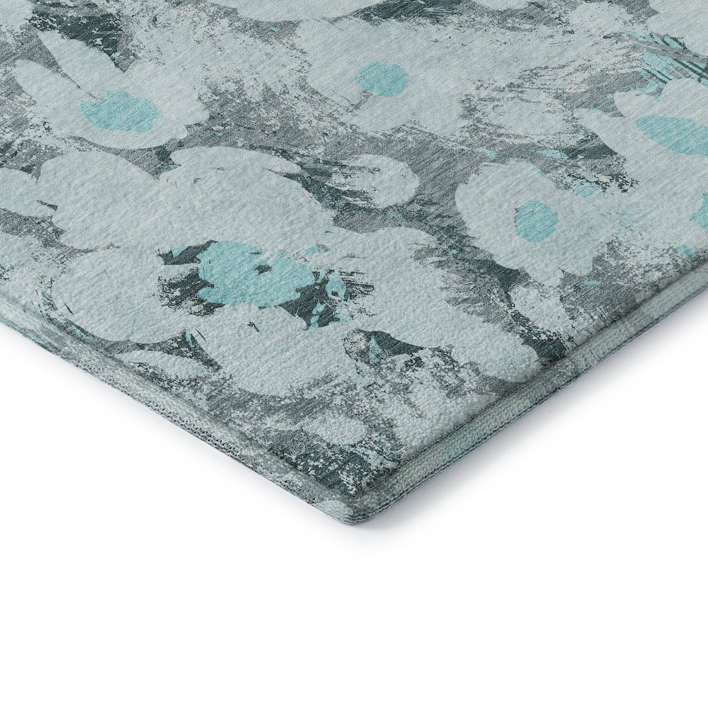 Premium Machine Washable Mayfield  Teal 9' x 12' Rug. Picture 3
