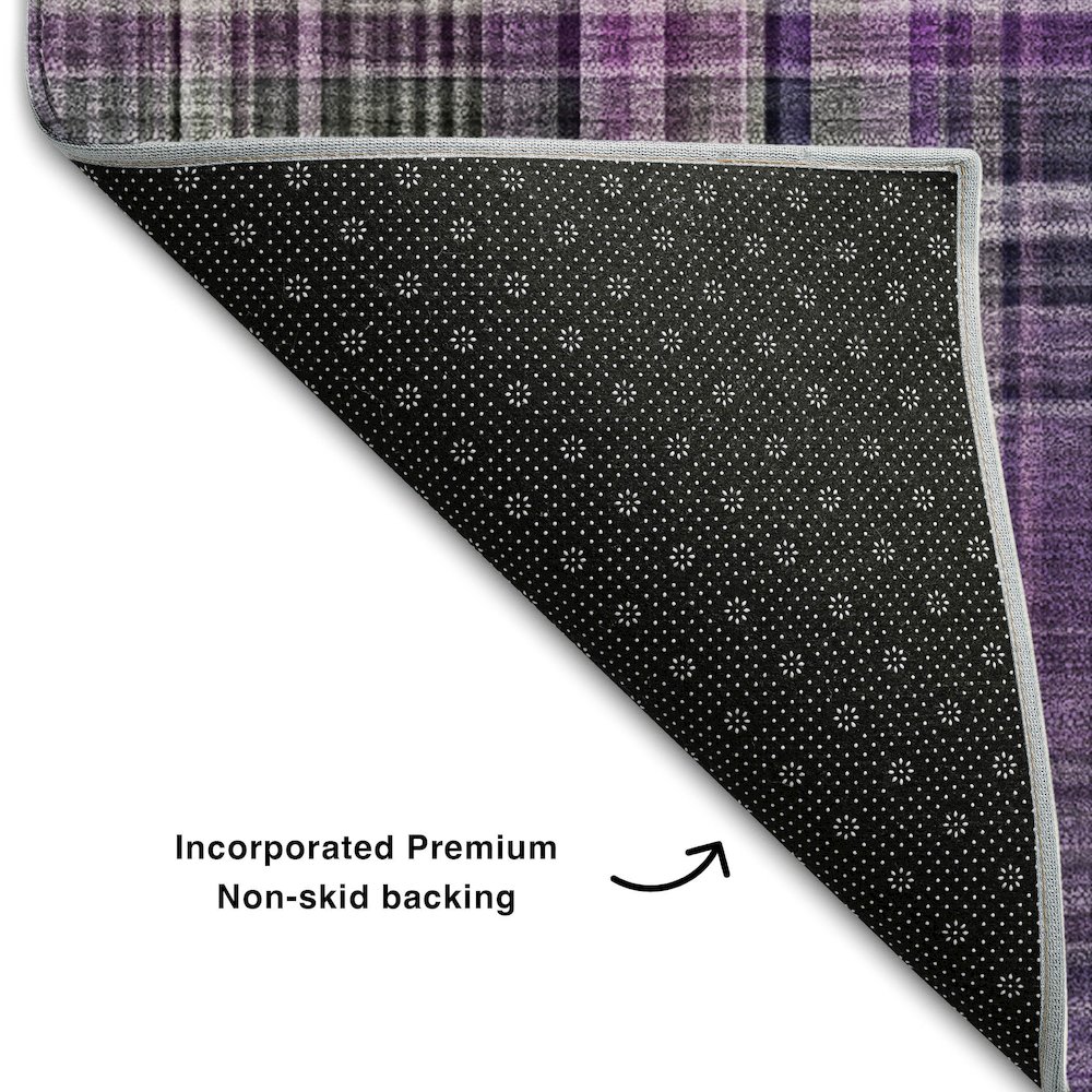 Premium Machine Washable Mayfield  Purple 9' x 12' Rug. Picture 2
