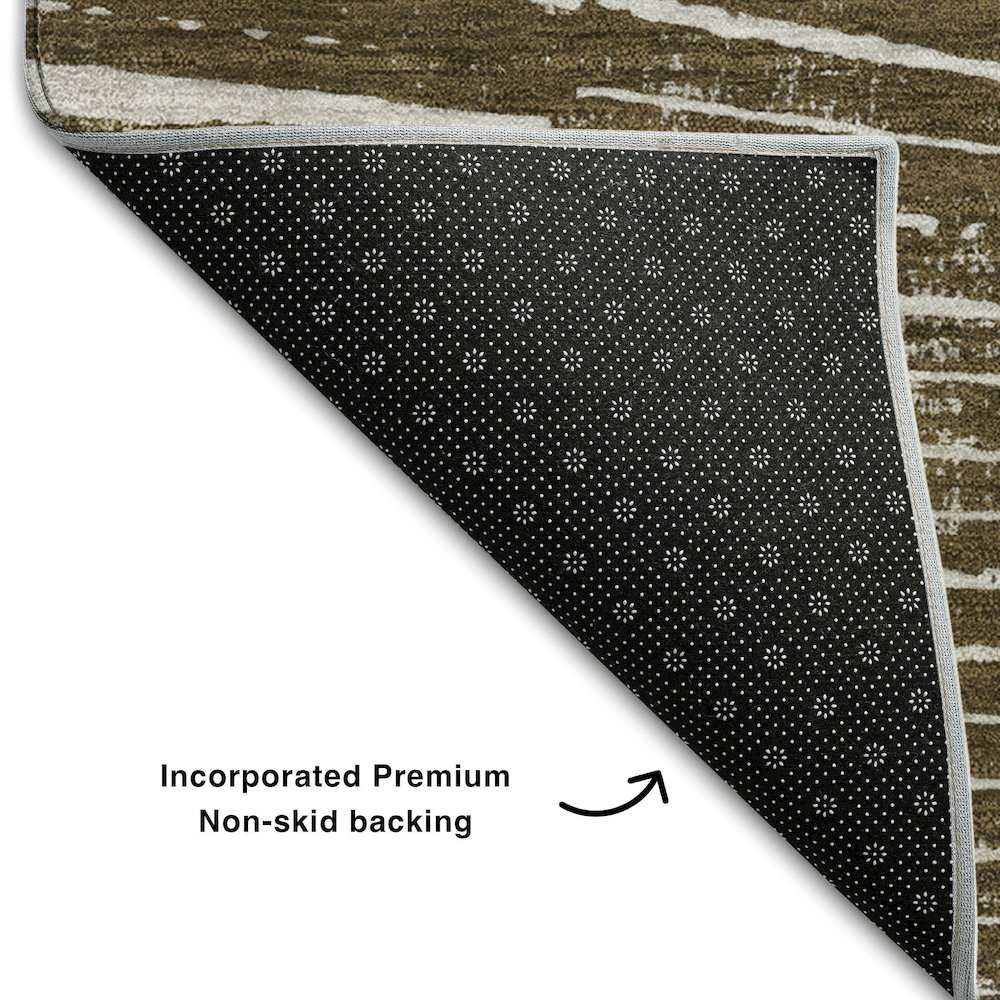 Premium Machine Washable Mayfield  Chocolate 9' x 12' Rug. Picture 2