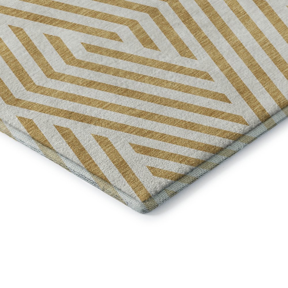 Premium Machine Washable Mayfield  Gold 9' x 12' Rug. Picture 3