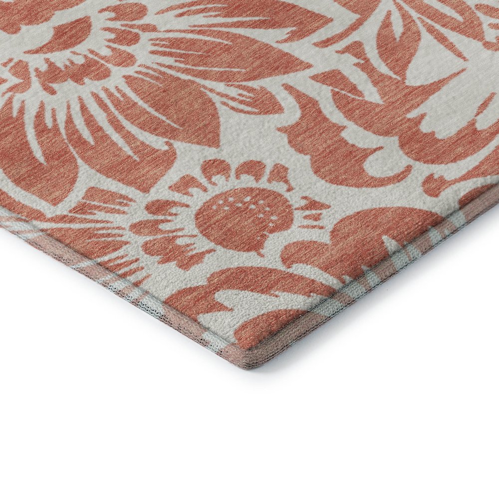 Premium Machine Washable Mayfield  Salmon 9' x 12' Rug. Picture 3