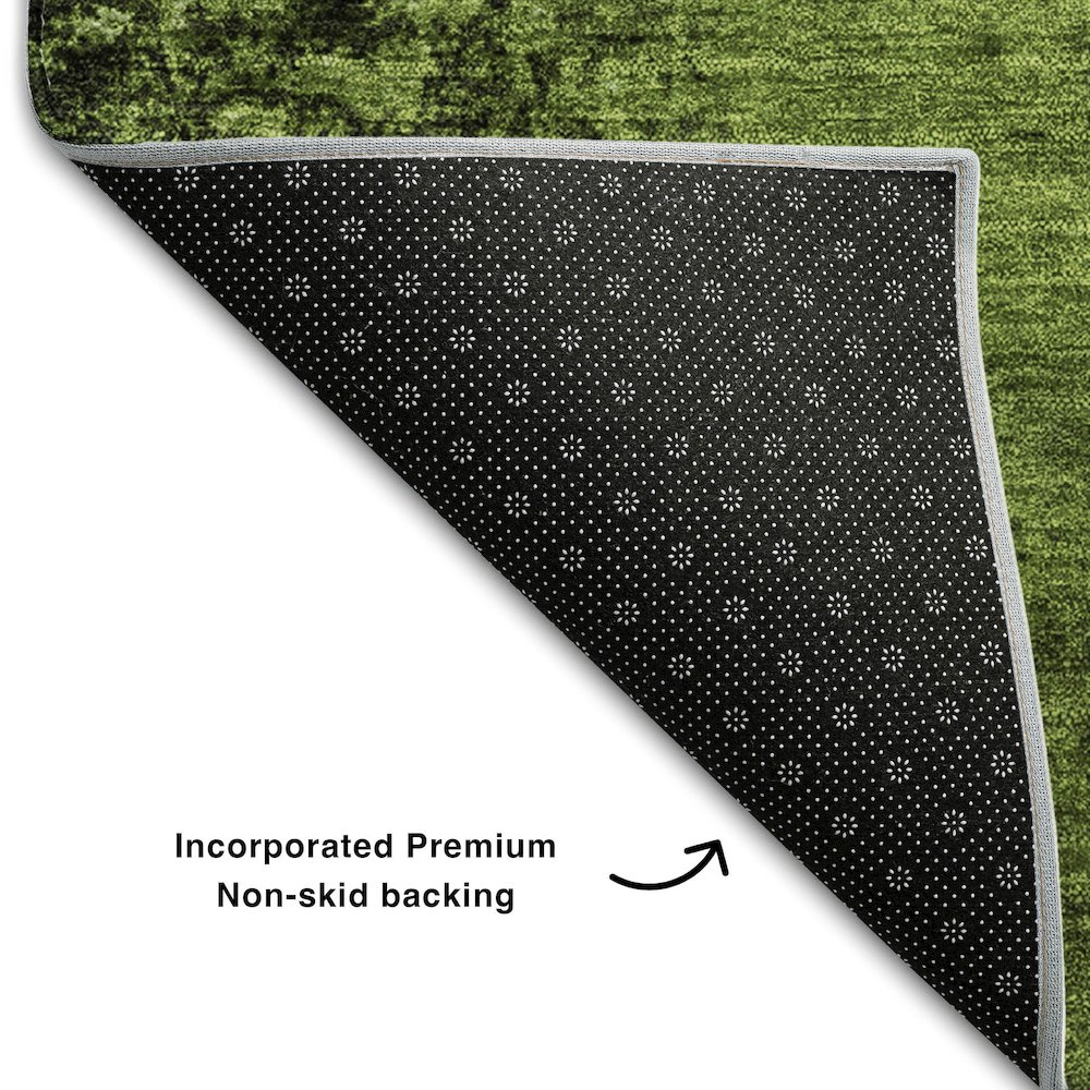 Premium Machine Washable Mayfield  Green 9' x 12' Rug. Picture 2