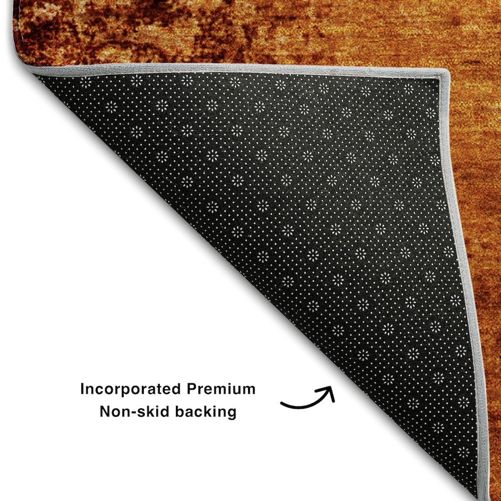 Premium Machine Washable Mayfield  Paprika 9' x 12' Rug. Picture 2