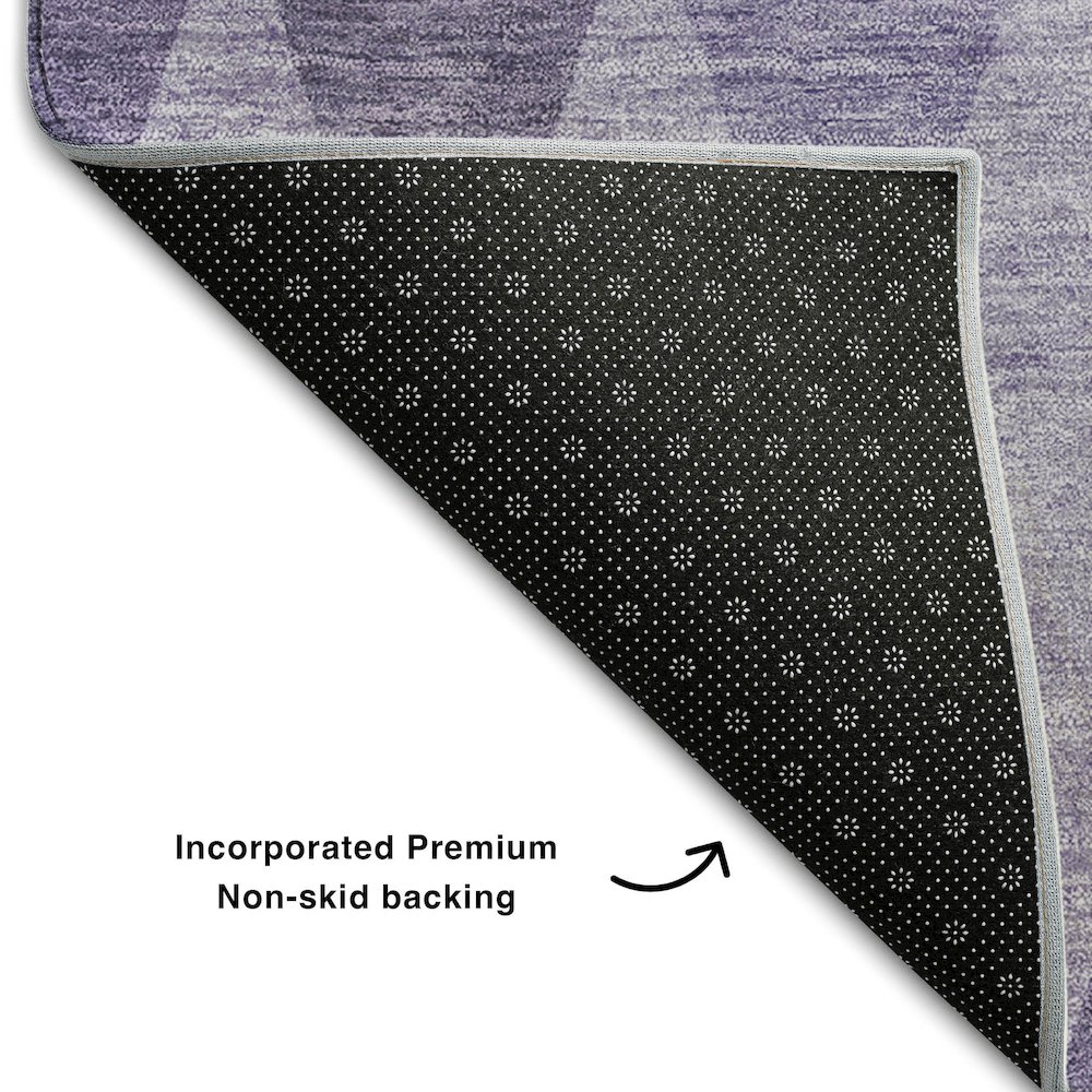 Premium Machine Washable Mayfield  Purple 9' x 12' Rug. Picture 2