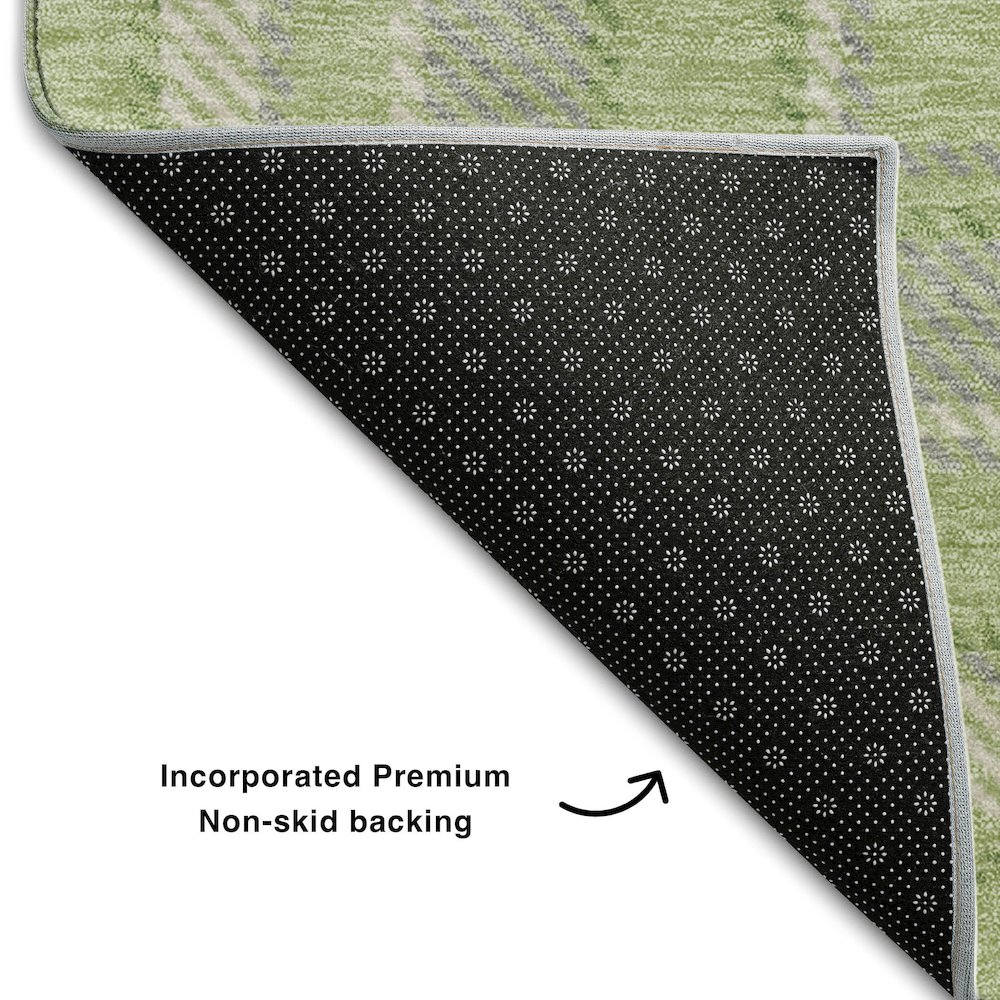 Premium Machine Washable Mayfield  Green 9' x 12' Rug. Picture 2