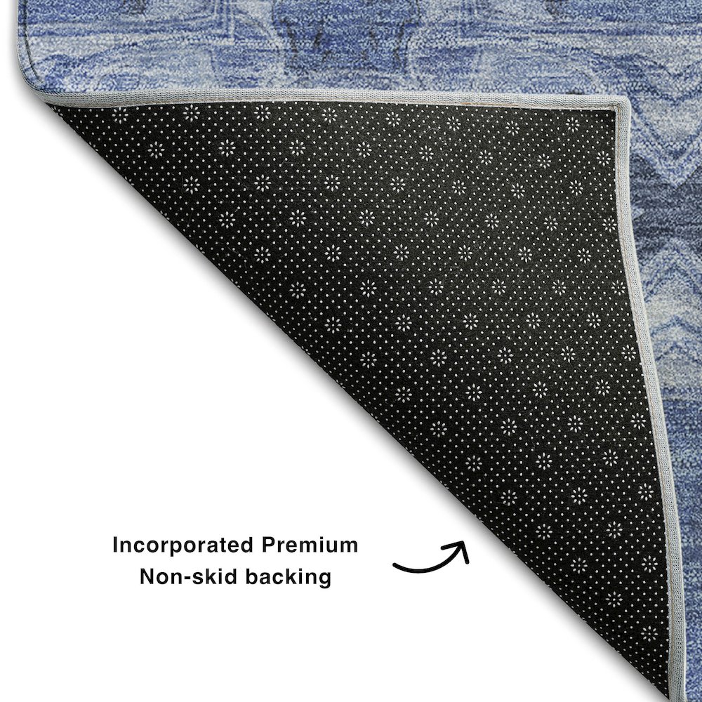 Premium Machine Washable Mayfield  Denim 9' x 12' Rug. Picture 2