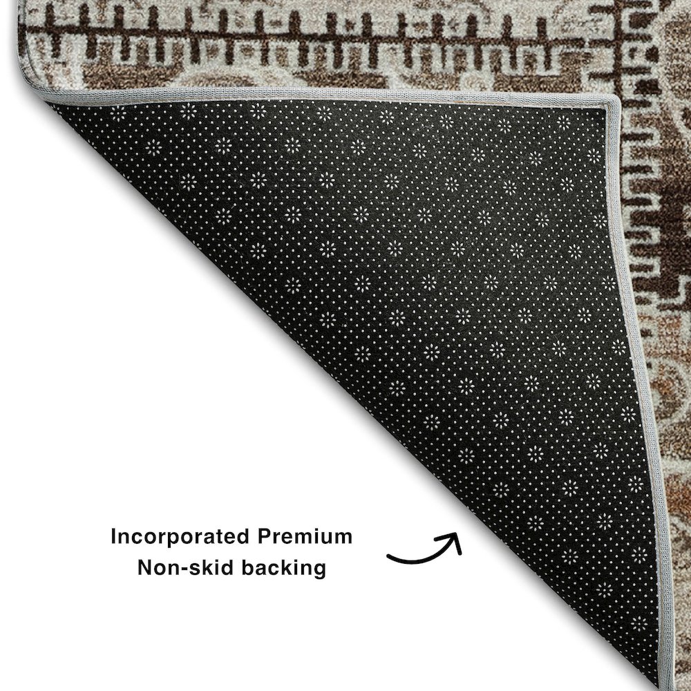 Premium Machine Washable Mayfield  Beige 9' x 12' Rug. Picture 2