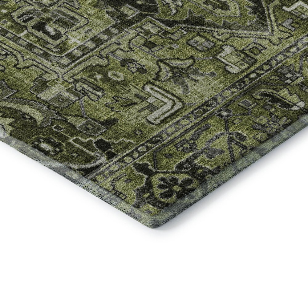 Premium Machine Washable Mayfield  Olive 9' x 12' Rug. Picture 3