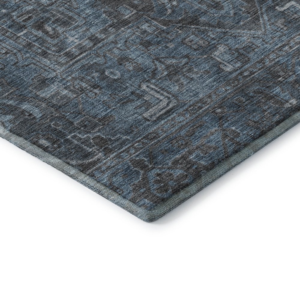 Premium Machine Washable Mayfield  Navy 9' x 12' Rug. Picture 3