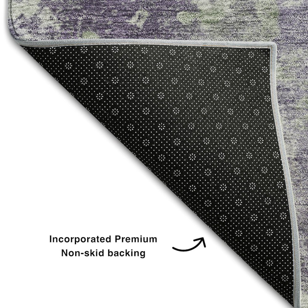 Premium Machine Washable Mayfield  Purple 9' x 12' Rug. Picture 2