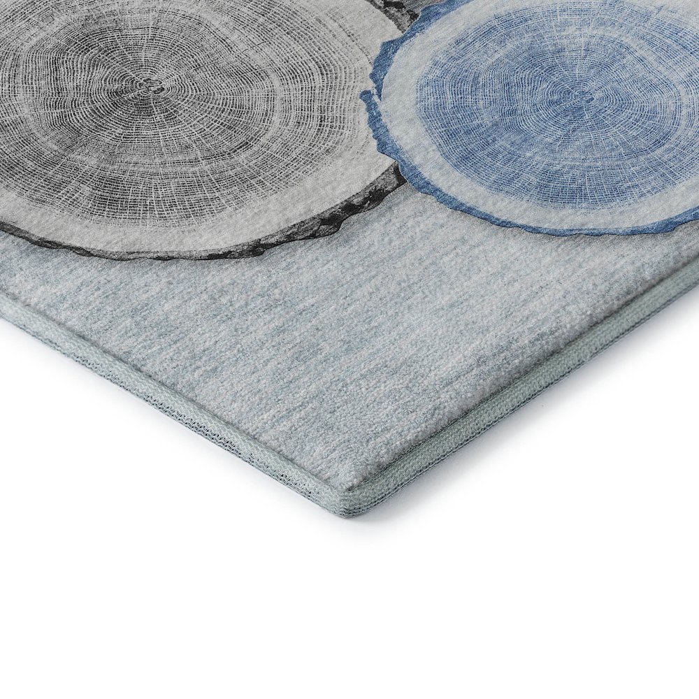 Premium Machine Washable Mayfield  Blue 9' x 12' Rug. Picture 3