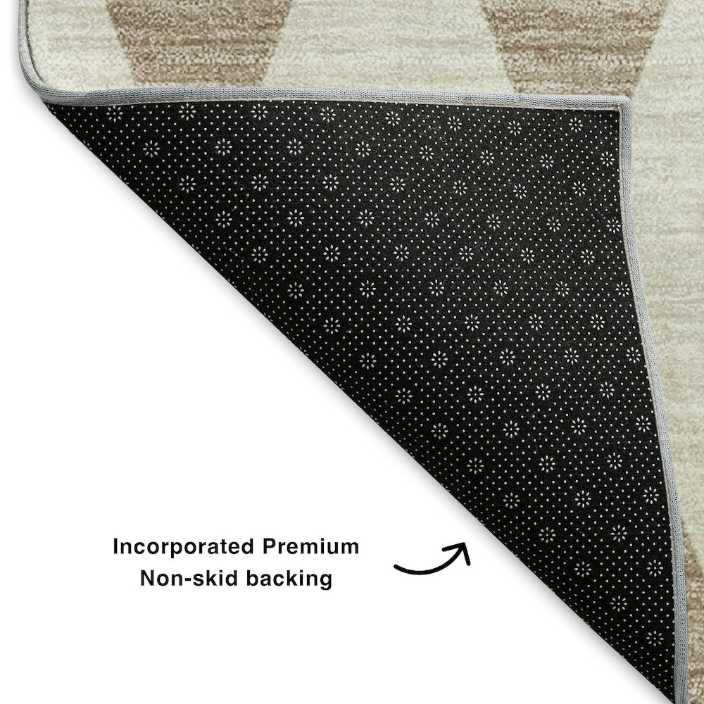 Premium Machine Washable Mayfield  Taupe 9' x 12' Rug. Picture 2