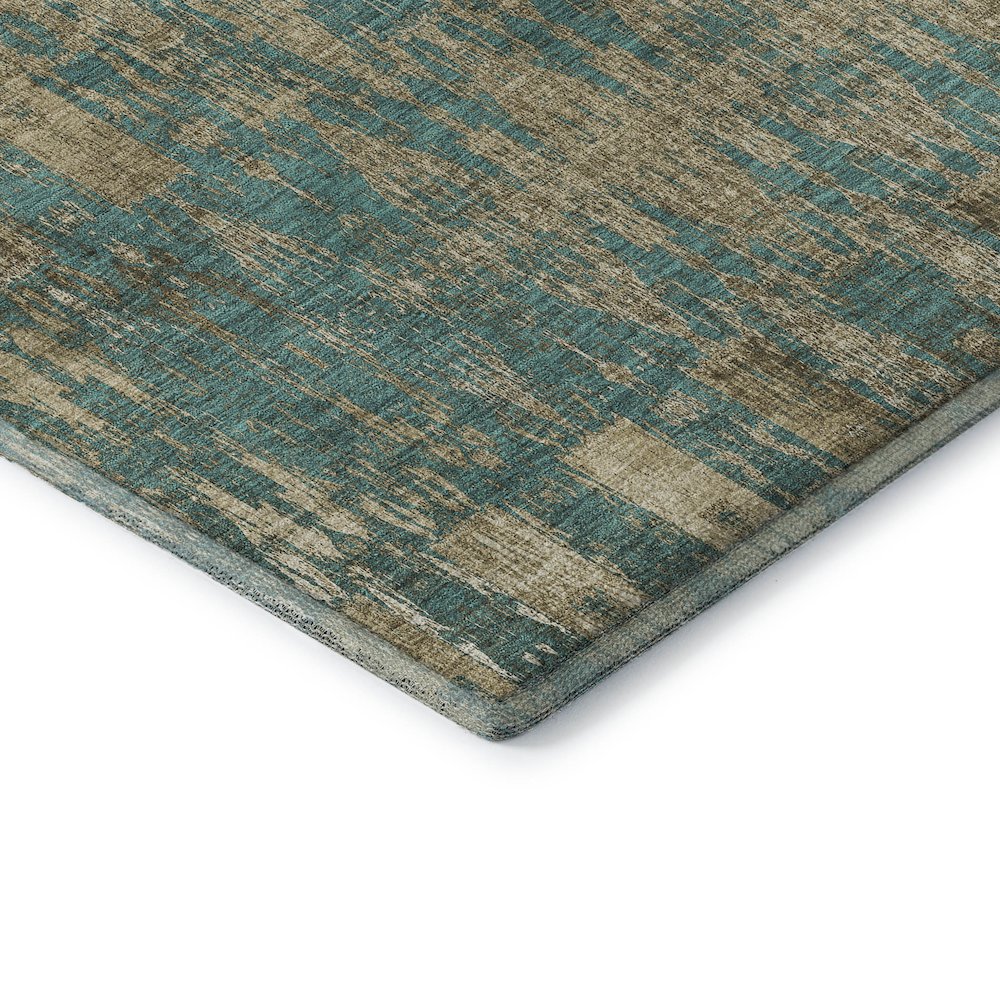Premium Machine Washable Mayfield  Teal 9' x 12' Rug. Picture 3