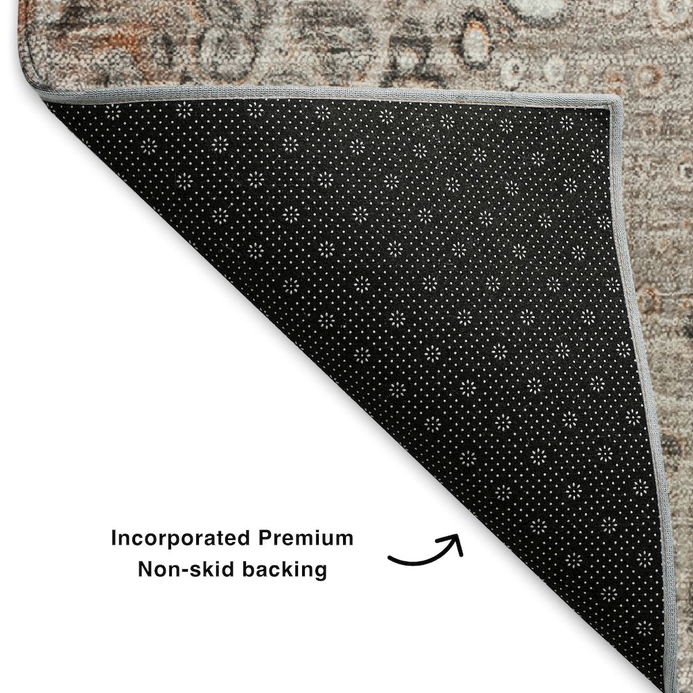 Premium Machine Washable Mayfield  Terracotta 9' x 12' Rug. Picture 2