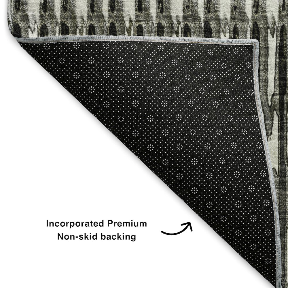 Premium Machine Washable Mayfield  Gray 9' x 12' Rug. Picture 2