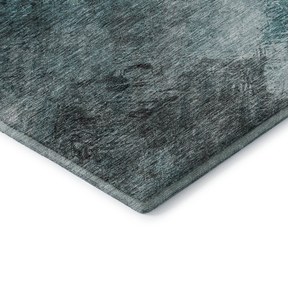 Premium Machine Washable Mayfield  Teal 9' x 12' Rug. Picture 3
