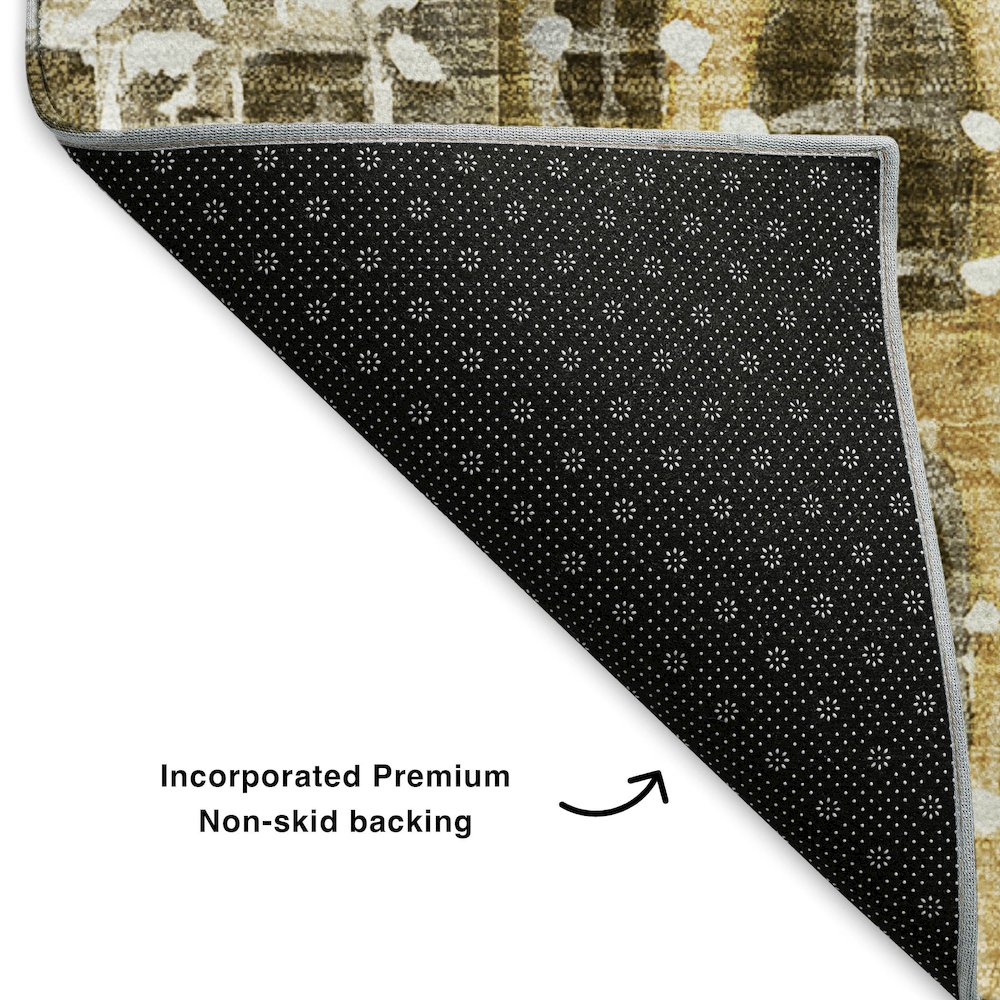 Premium Machine Washable Mayfield  Brown 9' x 12' Rug. Picture 2