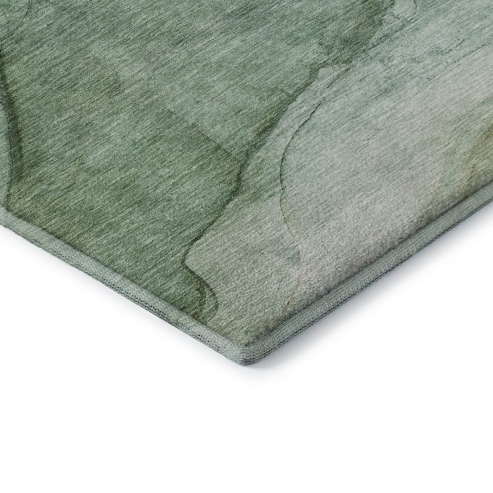 Premium Machine Washable Mayfield  Green 9' x 12' Rug. Picture 3
