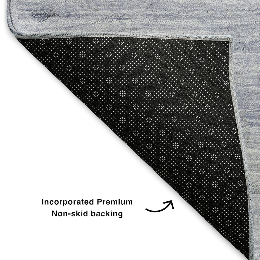 Premium Machine Washable Mayfield  Navy 9' x 12' Rug. Picture 2
