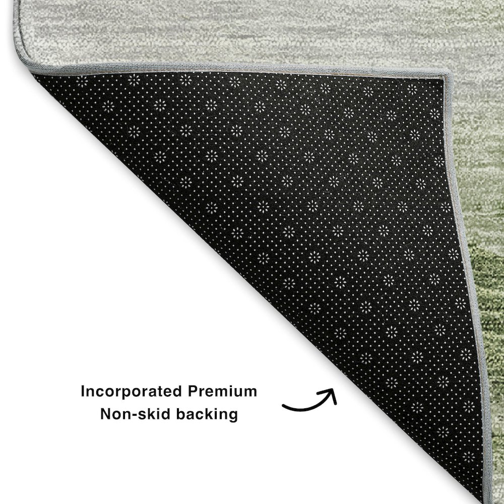 Premium Machine Washable Mayfield  Aloe 9' x 12' Rug. Picture 2