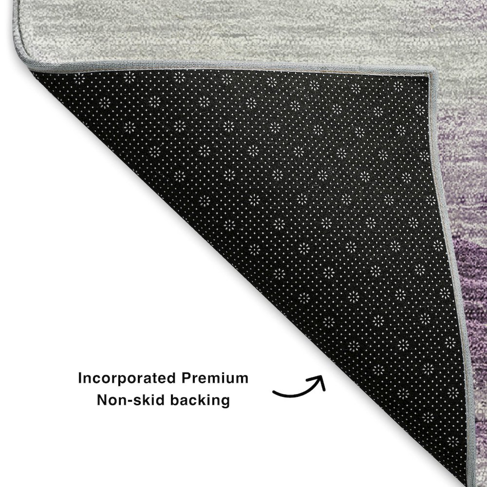Premium Machine Washable Mayfield  Purple 9' x 12' Rug. Picture 2