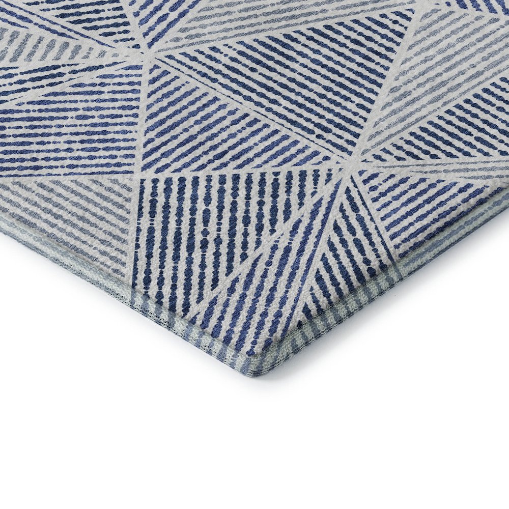 Premium Machine Washable Mayfield  Navy 9' x 12' Rug. Picture 3