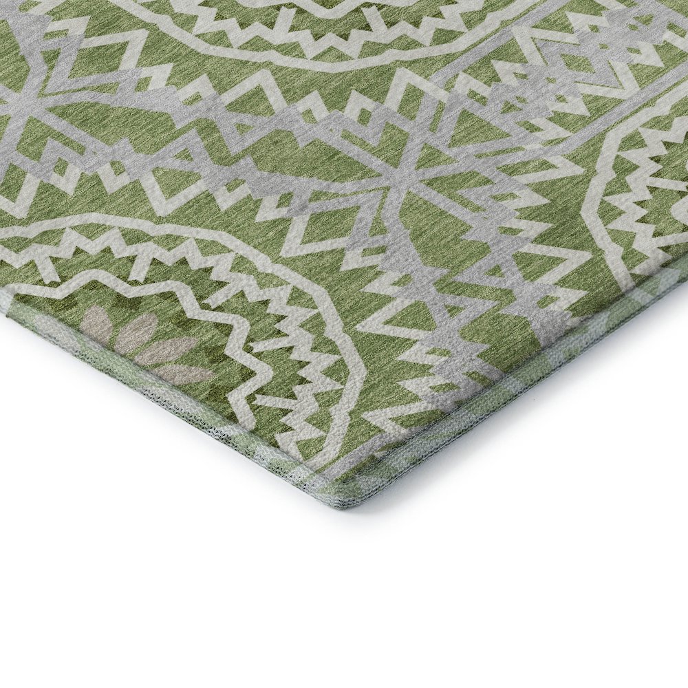 Premium Machine Washable Mayfield  Green 9' x 12' Rug. Picture 3