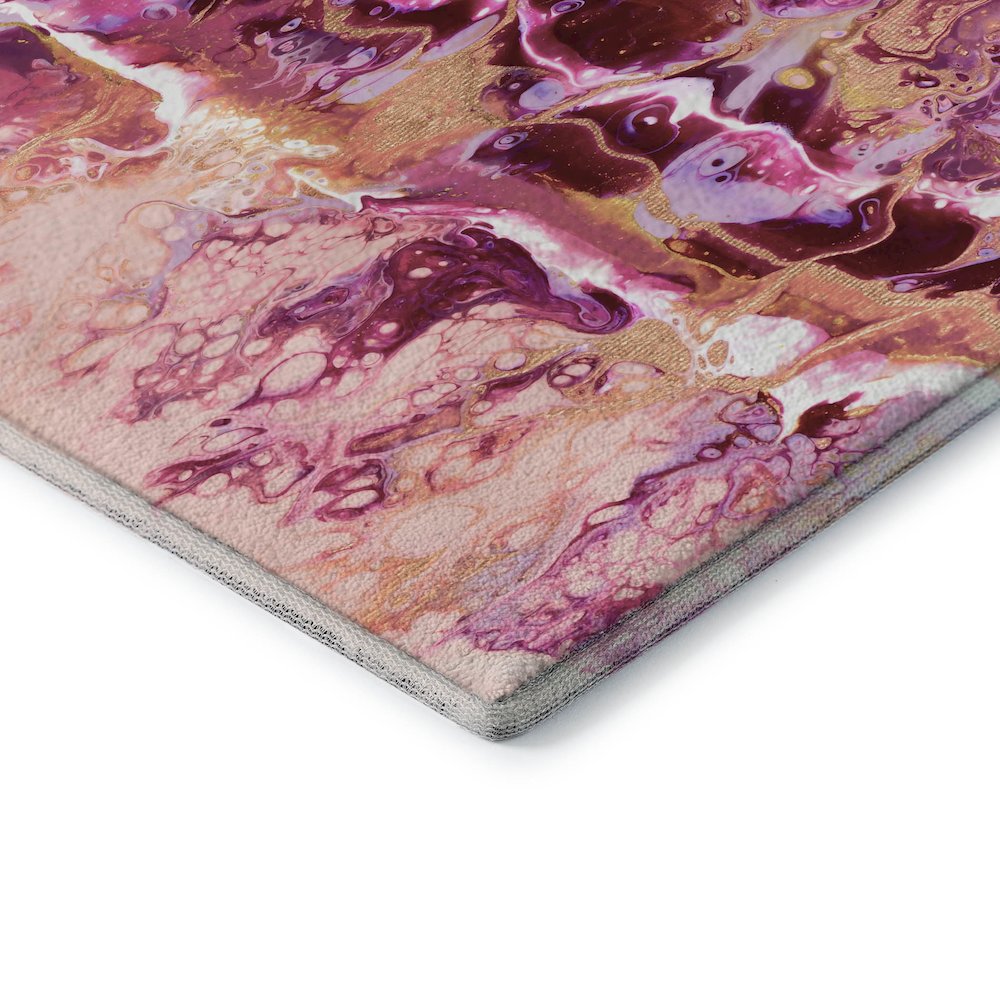 Premium Machine Washable Mayfield  Berry 9' x 12' Rug. Picture 3
