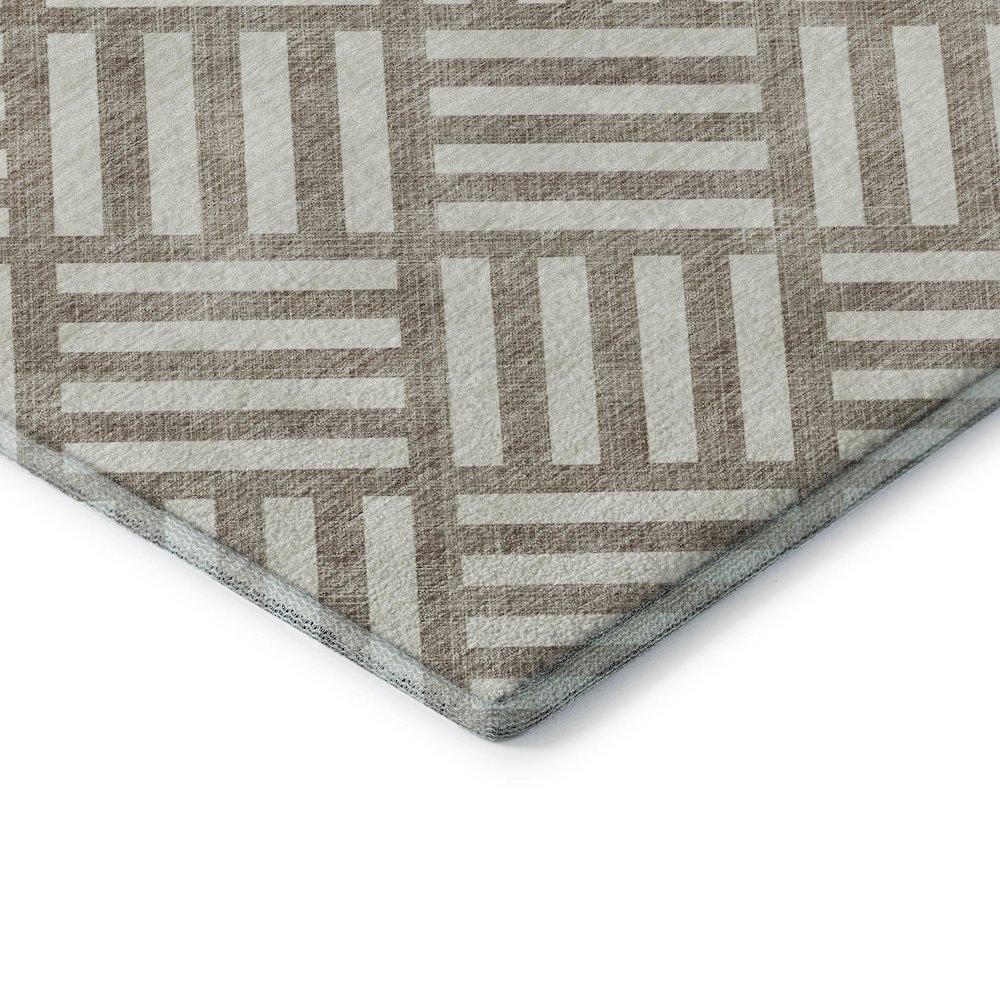 Premium Machine Washable Mayfield  Taupe 9' x 12' Rug. Picture 3